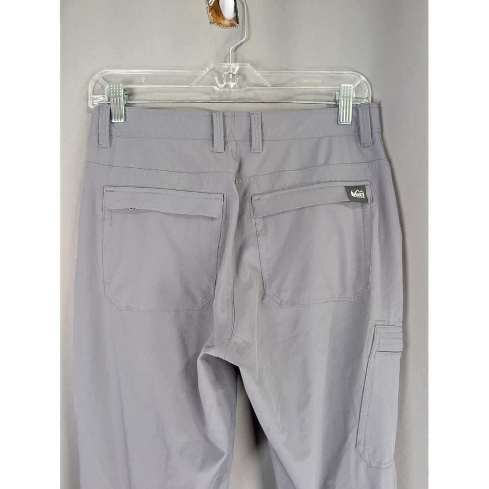 REI Co-op Hiking Pants Womens 4 Gray Roll Up Convertible Stretch - Picture 9 of 10